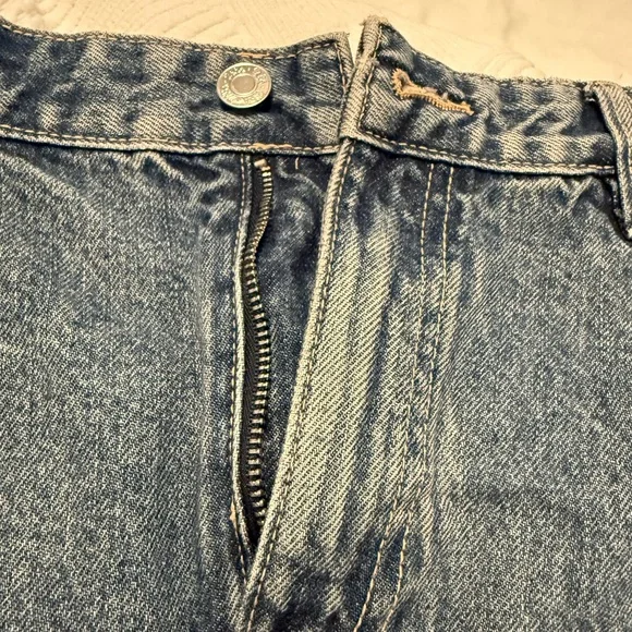 Zara Blue Denim Mini Skirt with Pockets - Picture 3 of 7